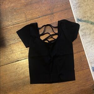 Black Short Sleeve Women Top